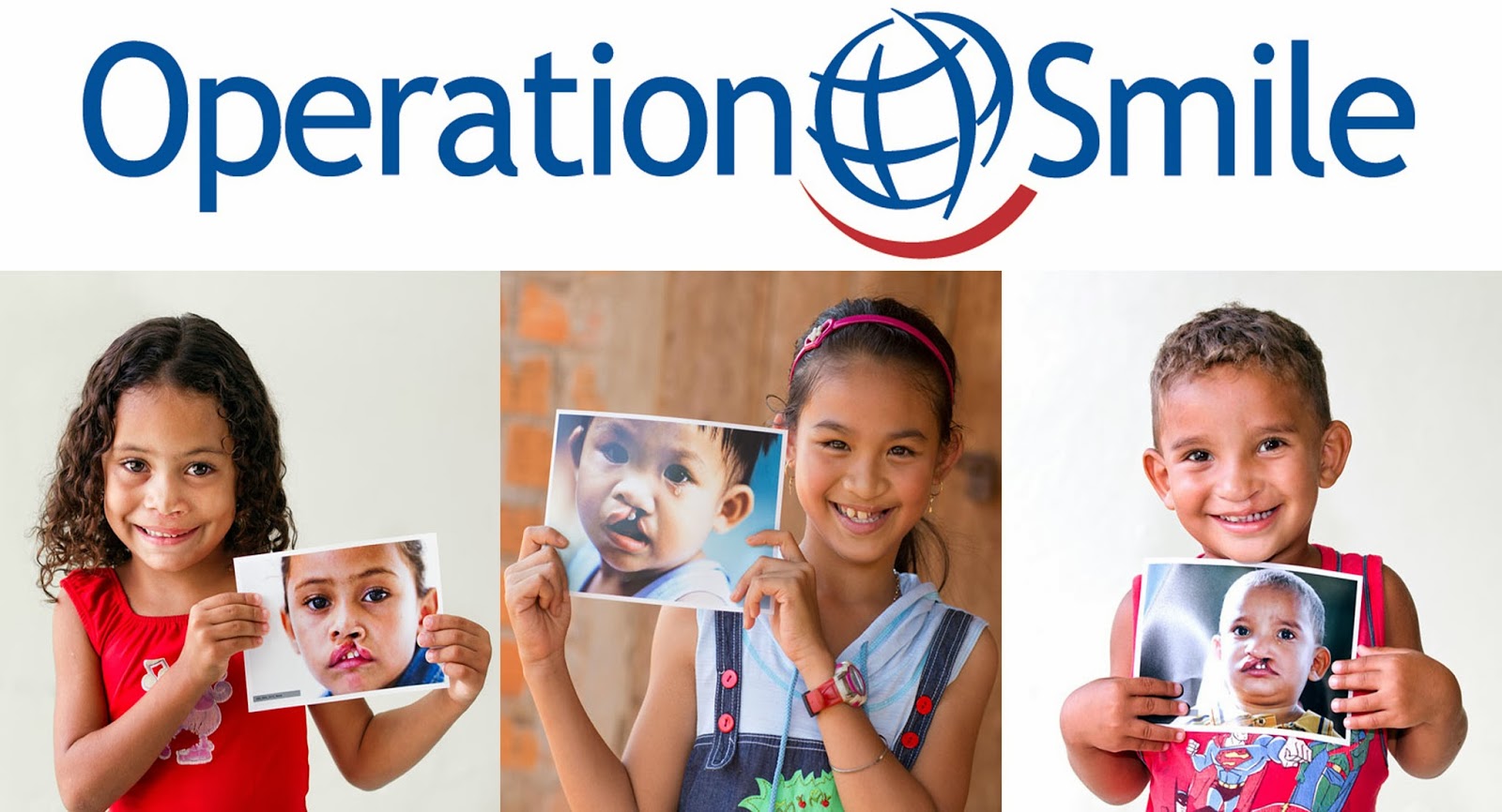 An image of the Operation Smile logo and patients.